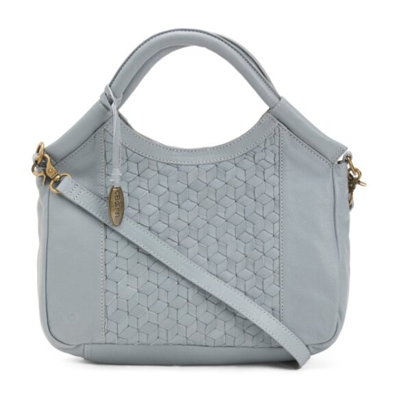 BORN Leather Millport Woven Satchel